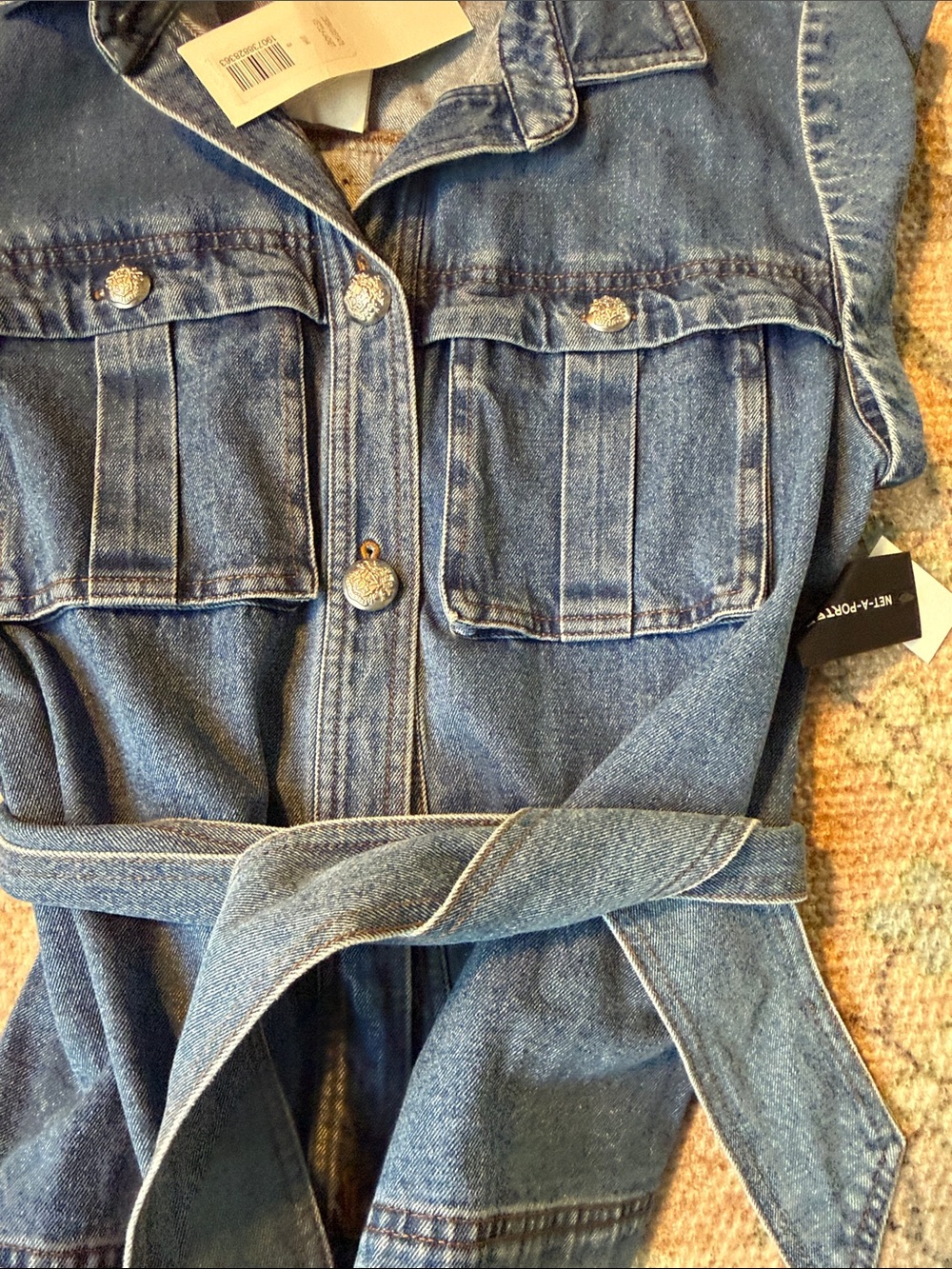 Veronica Beard Vistola lace-up denim jacket | Size Small NWT - Picture 7 of 8